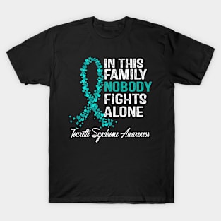 Tourette Syndrome Awareness In This Family Nobody Fights Alone T-Shirt